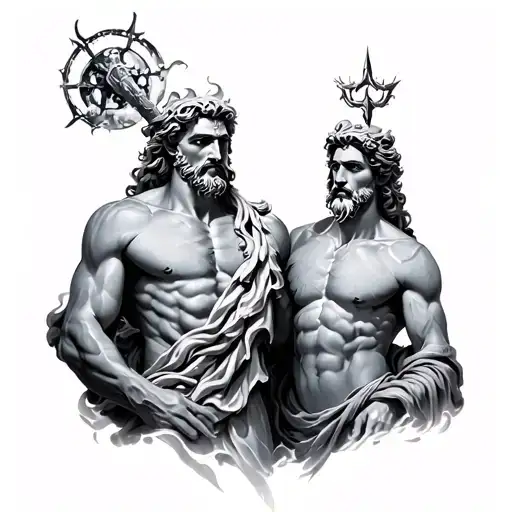Zeus Hades And Poseidon tattoo design idea