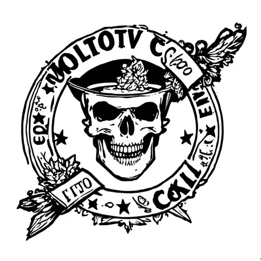 Molotov cocktail tattoo design idea