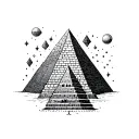 cool pyramids tattoo design idea