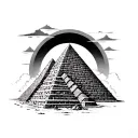 cool pyramids tattoo design idea