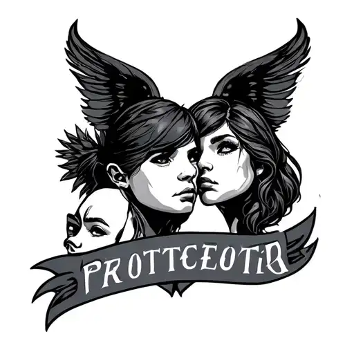 Family Protector tattoo design idea