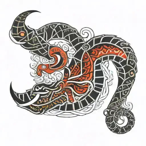 Scorpio maori arm sleeve tattoo design idea