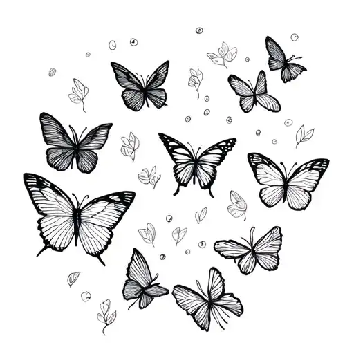 Soon the butterflies will leave your stomach and everyone will see your guts tattoo design idea