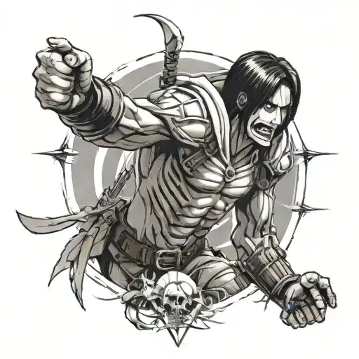 ymir from attack on titan and the original titans tattoo design idea