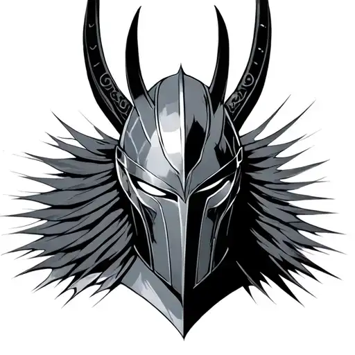 Loki helmet tattoo design idea