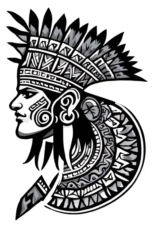 inca Mayan aztec neo traditional tattoo tattoo design idea