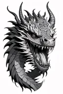Dragon head tattoo design idea