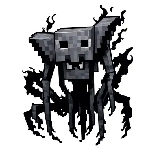 Minecraft Flaming Enderman tattoo design idea