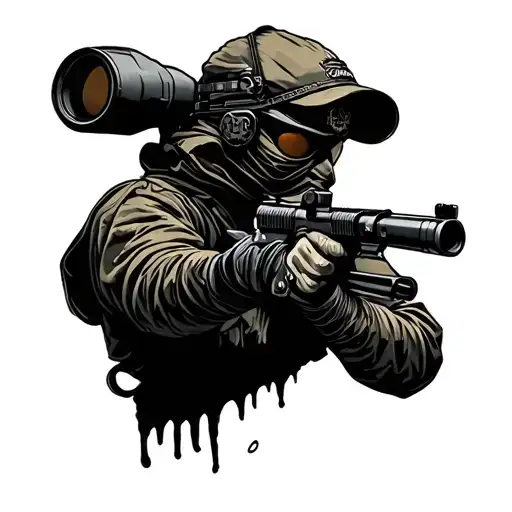 Sniper tattoo design idea
