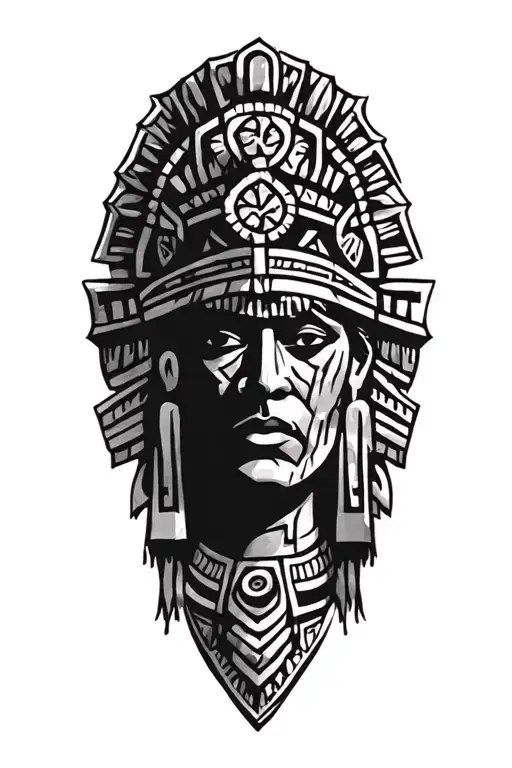 Aztec mexico culture tattoo design idea