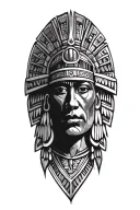 Aztec mexico culture tattoo design idea