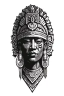 Aztec mexico culture tattoo design idea