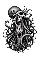 lovecraft eldritch horror sleeve tattoo design tattoo design idea