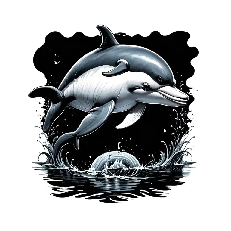Dolphin tattoo design idea