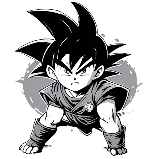 goku kid tattoo design idea