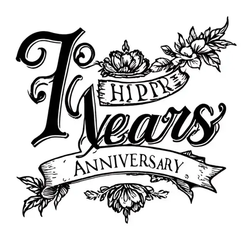 ten year wedding anniversary tattoo design idea