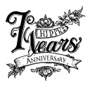 ten year wedding anniversary tattoo design idea