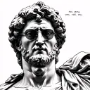 JULIUS CAESAR STATUE front facing, with words "veni, vidi, veci" under his face NO SUNGLASSES  tattoo design idea