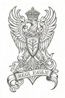 regal Eagle coat of arms tattoo design idea
