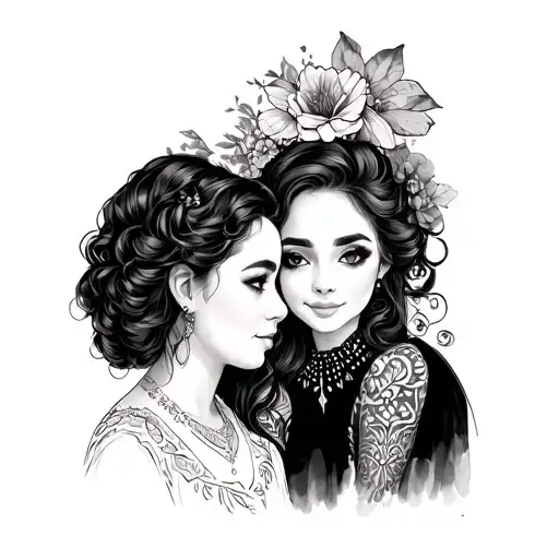 Niece And Aunt tattoo design idea