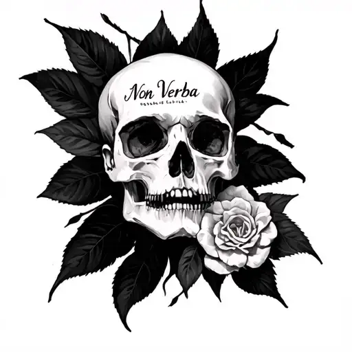 Acta Non Verba tattoo design idea