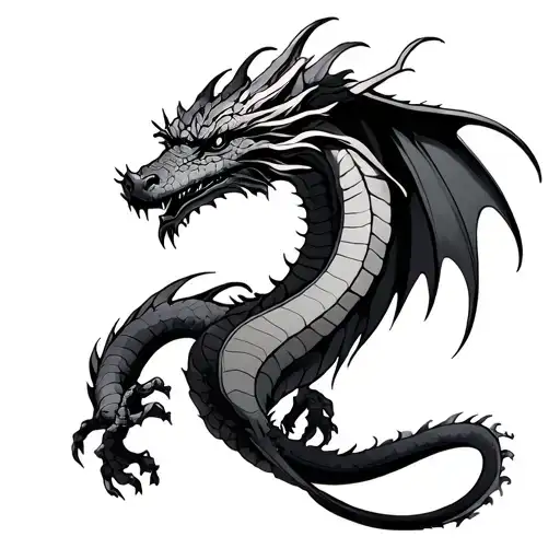 Dragon wrapped tattoo design idea