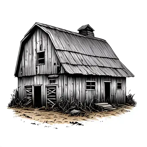 small barns tattoo design idea