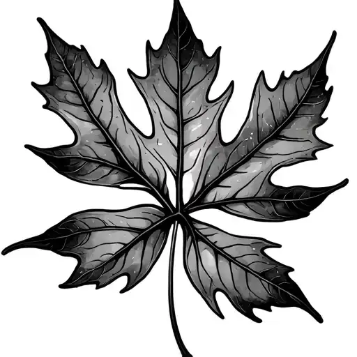 Sycamore Leaf tattoo design idea