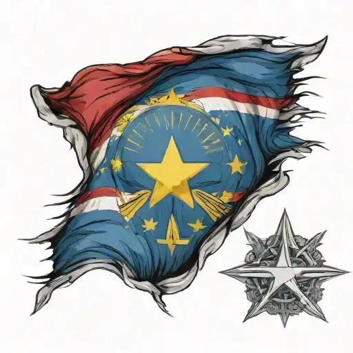 Filipino flag mixed tattoo design idea