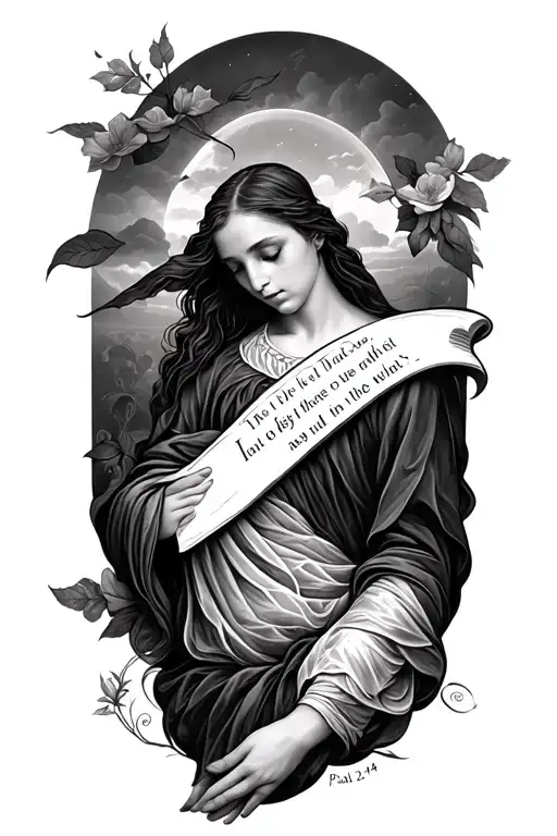 Psalm 23:4 tattoo design idea