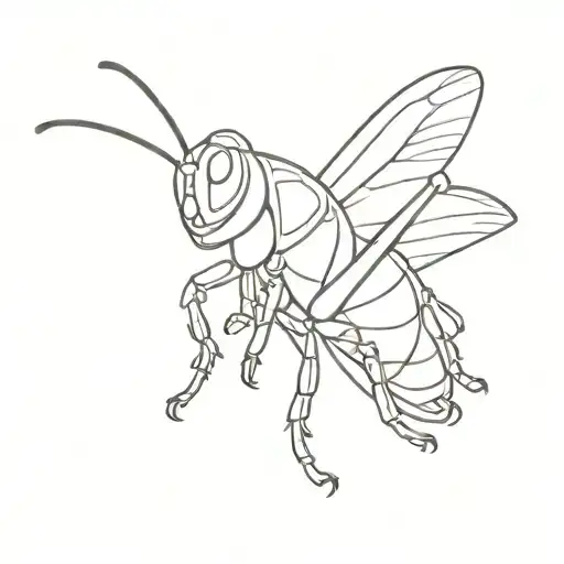 Grasshopper tattoo design idea