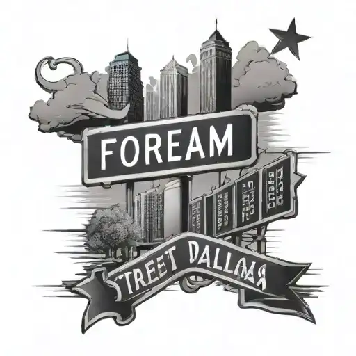 forearm street sign dallas texas tattoo design idea