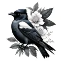 2 Magpie tattoo design idea