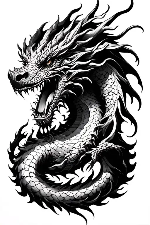 Filler dragon design tattoo design idea