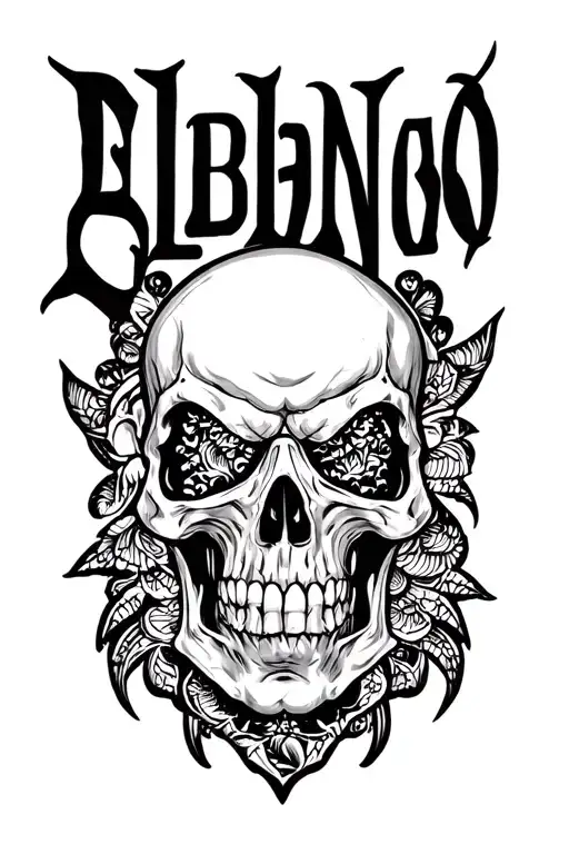a tattoo that says "El blanco" with an intimidating design tattoo design idea