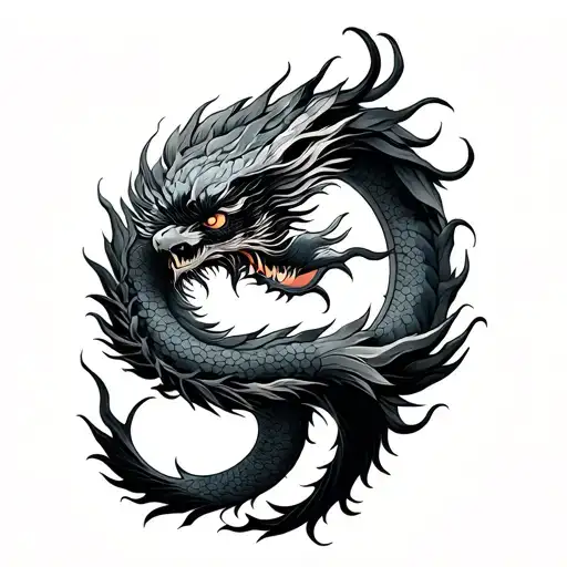 shen long tattoo design idea