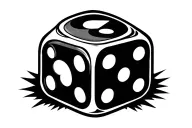 2 dice rolling number 5 tattoo design idea