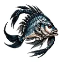 Libra fish Scorpio tattoo design idea