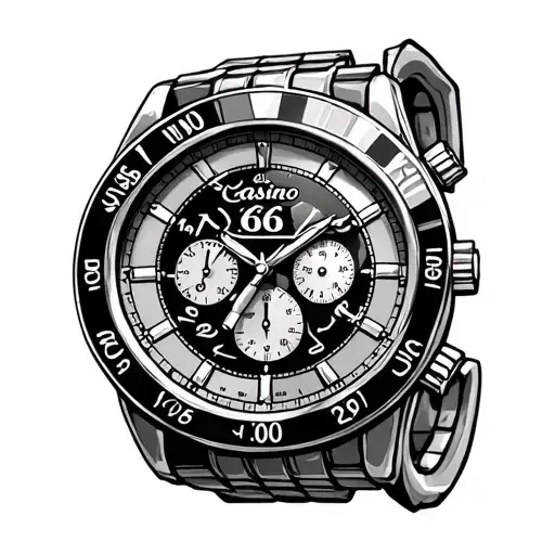 Casino Route 66 Casino Watch Dial 66 Casino Dial token tattoo design idea