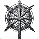 troll cross, valknut, the Web of wyrd, svenfnthorn, mandela tattoo design idea