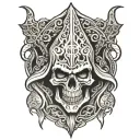 reaper face tattoo design idea