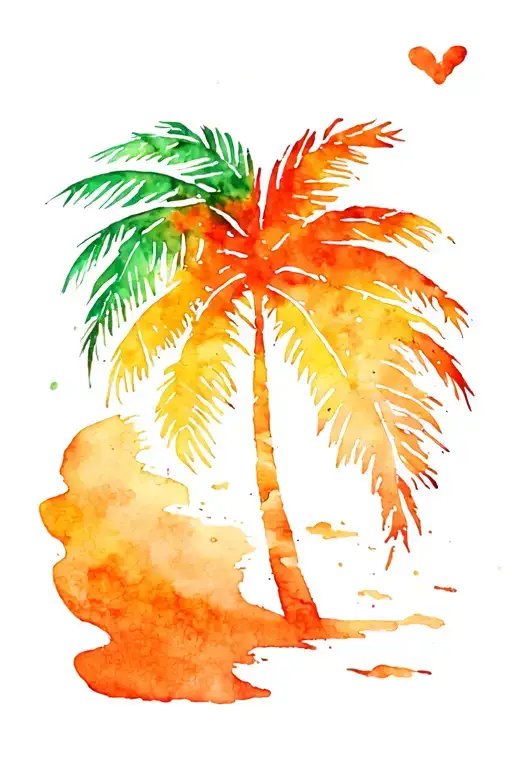 Beach Themed tattoo design idea