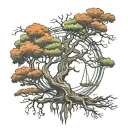 tree with gods greater than the highs and lows tattoo design idea