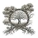tree with gods greater than the highs and lows tattoo design idea