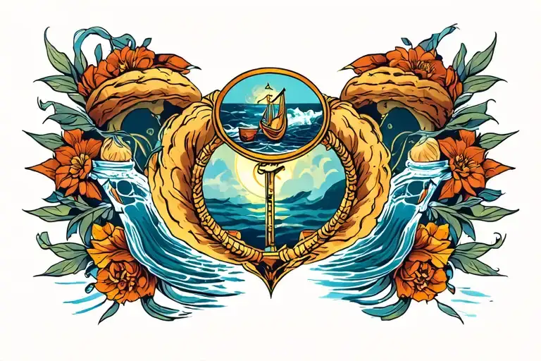 seafarer, family or lovelife, breadwinner tattoo design idea