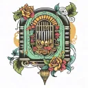 jukebox tattoo design idea