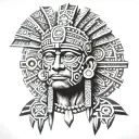 aztec tribal patterns tattoo design idea