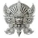 aztec tribal patterns tattoo design idea