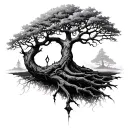 Dead Tree Of Life tattoo design idea