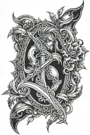elden ring malenia blade tattoo design idea